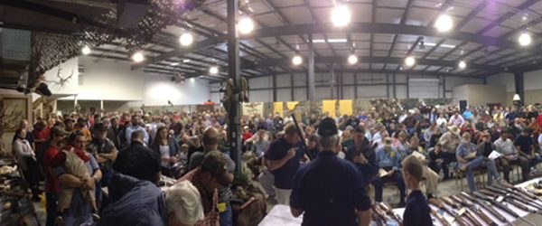 Bidders at a Williamson Bros. onsite auction