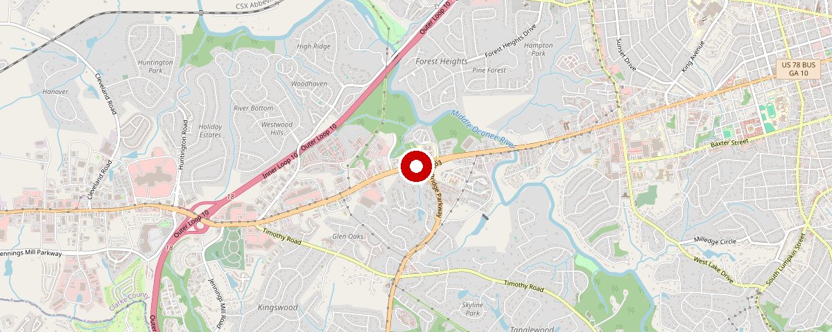Map of the Timothy Road, Athens, GA 30606 area