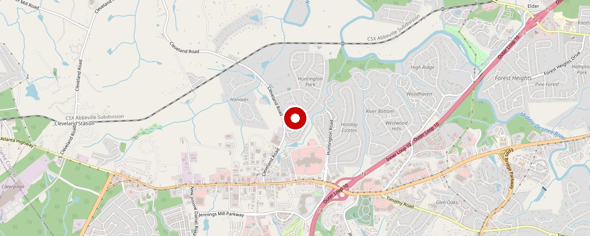 Map of the Atlanta Highway, Athens, GA 30606 area